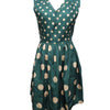 Ladies' V-neck Polka Dot Printed Fashionable Dress