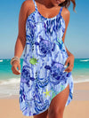 Sea Turtle Ocean Wind Printing Slip Dress