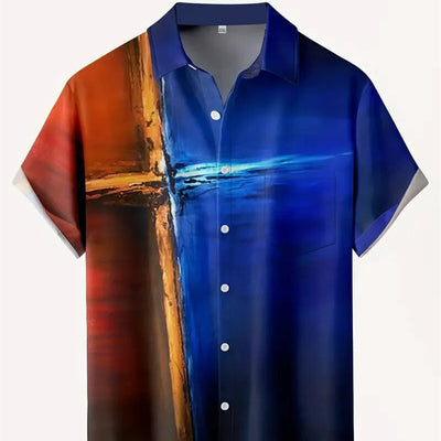 Men's Plus Size Casual Short-sleeved Shirt