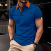 Men's Casual Button Solid Color Short Sleeves