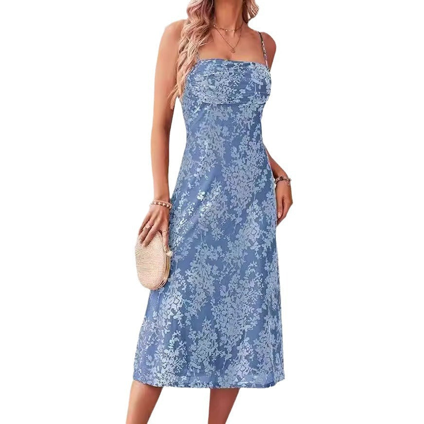 Mid-length Flower Dress Women