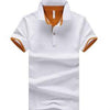 Mens Stand Collar Polo Shirt