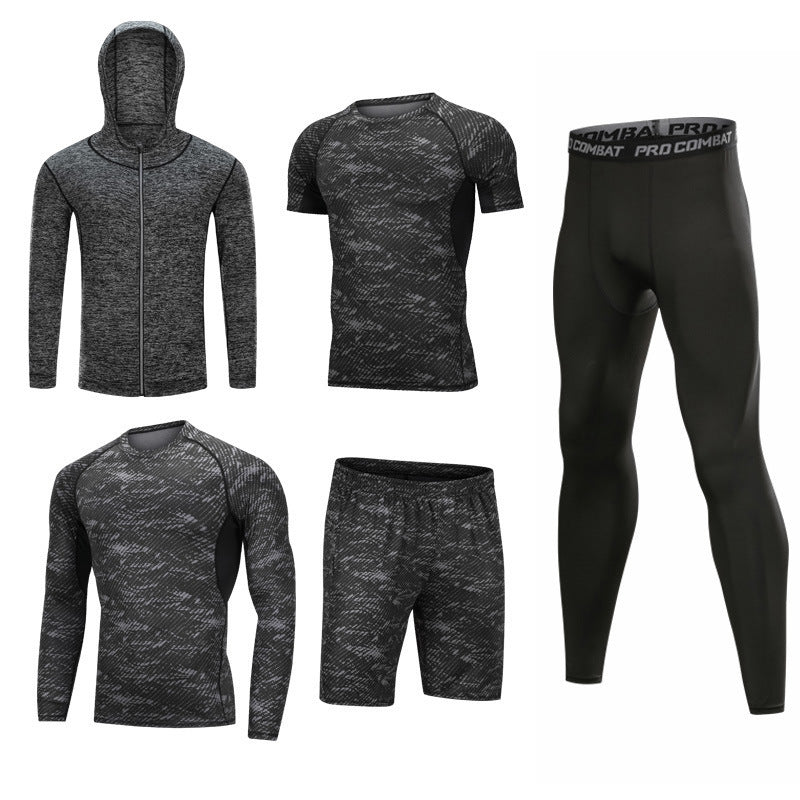 New 5-piece quick drying suit for leisure sports gym