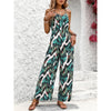 Casual Fashion Printing Suspender Jumpsuit