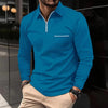 Autumn Polo Shirt Zipper Men's Long Sleeve Polo Shirt