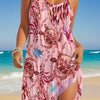 Sea Turtle Ocean Wind Printing Slip Dress