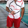 Men's Loose Casual Geometric Short Shirt