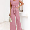 Short Top Wide Leg Pants Suit