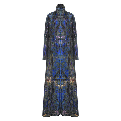 Women's Long-sleeved Cardigan Printed Dress