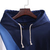 Casual Men's Loose Stitching Hooded Pullover Sweater