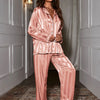 Two-piece Set Ice Silk Jacquard Stripes