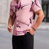 Men's Loose Casual Geometric Short Shirt