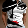 Shirts For Men Face Art Print Short Sleeve Tshirts Streetwear Mens