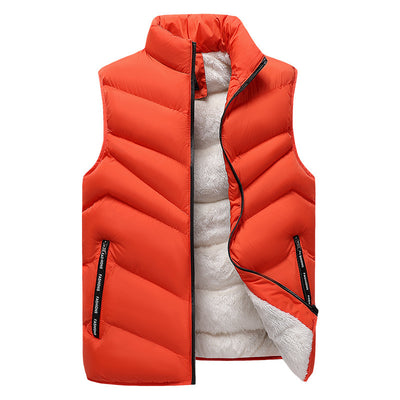 Men's Autumn And Winter Warm Outdoor Lamb Wool Vest