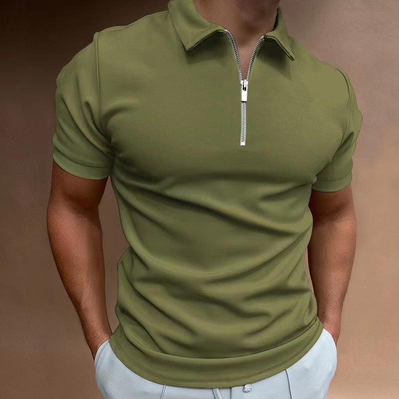 New Men's Casual Short Sleeve Digital Print POLO Shirt