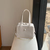 Small Square Shoulder Bag Women Simple Frosted Handbag