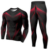 Men's 2 Piece Tracksuit Suit Compression Clothes Running Winter Long Sleeve Trousers