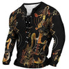 3d European And American Sports Long Sleeve Men's Clothing Print 3D Six-hole Threading Rope