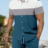 Men's Loose Casual Geometric Short Shirt