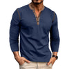 Men's Clothing Autumn And Winter Long Sleeves Henley Shirt