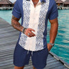 Men's Loose Casual Geometric Short Shirt