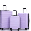 3-piece Luggage Set ABS, With Two Hooks, Swivel Wheels, TSA Lock