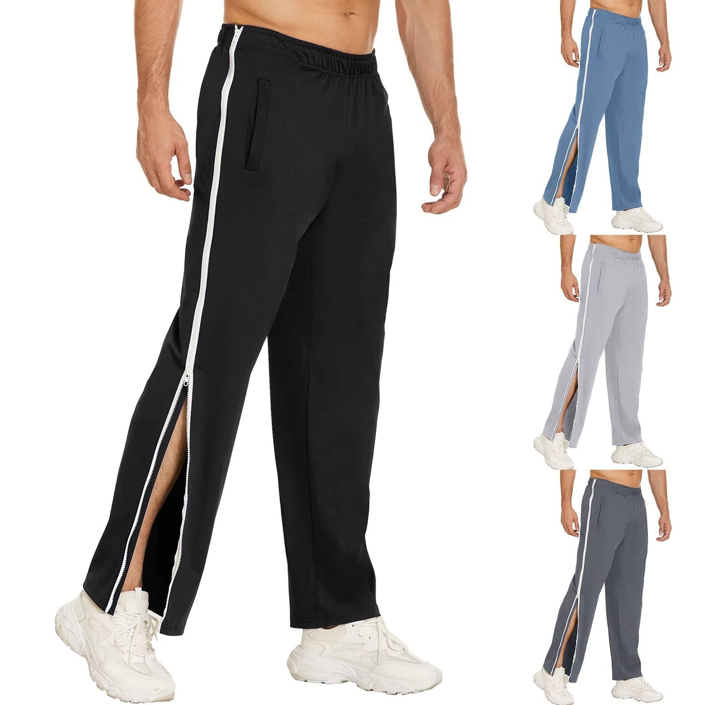 Sports Zipper Pants Loose Stylish Simple And Versatile