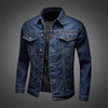 Blue Vintage Denim Jacket Men's Casual