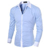 Mens Casual Long Sleeve Slim Fit Shirts