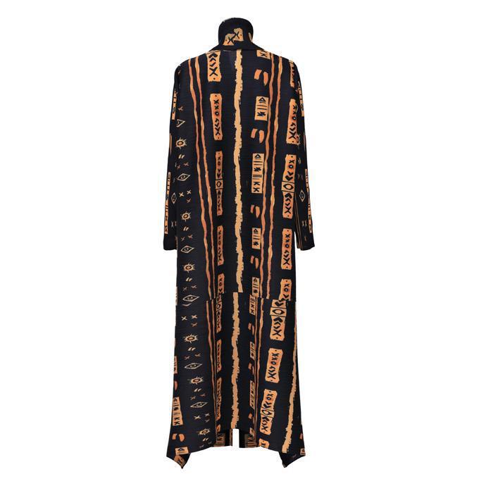 Travel Style Printed Pleated Robe Women's Clothing