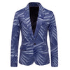 Men's One Button Printed Suit