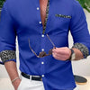 Fashion Loose Breathable Pocket Men's Long Sleeve Shirt