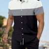 Men's Loose Casual Geometric Short Shirt