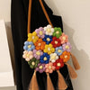 Ethnic Fluffy Bag For Women, 2025 New Fashion Trend, Floral Small Round Bag, Stylish And Versatile, Can Be Worn On One Shoulder Or Cross-body