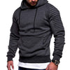 Men's Hoodie Striped Pleated Raglan Sleeve Hoodie