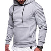 Men's Hoodie Striped Pleated Raglan Sleeve Hoodie