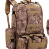 Men's Travel Backpack Oxford Cloth Outdoors Backpack Army Camouflage Tactics Double Shoulder Bag Mountaineering Large Combination Backpack