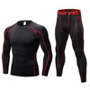 Men's Fitness Running Compression Training Suit Tights Long-sleeved Shirt Pants Leggings Sports Suit Fitness Sportswear