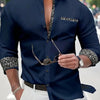 Fashion Loose Breathable Pocket Men's Long Sleeve Shirt