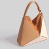 Triangular Diamond Grid Folding Tote Shoulder Crossbody Bag