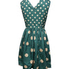 Ladies' V-neck Polka Dot Printed Fashionable Dress