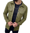 Solid Color Men's Coat Suede Fabric Jacket Coat