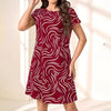 Female Corrugated Print Temperament Dress