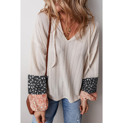 Pullover V-neck Knit Casual Versatile Loose Top