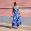 Vacation Style French Printed Long Dress Women