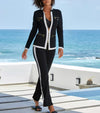 Women's Fashion Individual Casual Color Matching Suit