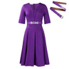 Fashion Elegant Graceful Solid Color Dress