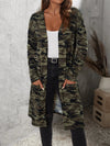 Camouflage Printed Pocket Women's Long Top