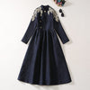 Retro High-end Embroidery Light Luxury Host Dress