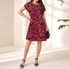 Female Corrugated Print Temperament Dress